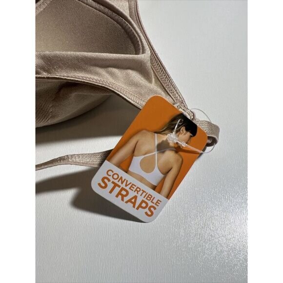 NWT WARNER'S EASY DOES IT W/F NUDE CONVERTIBLE‎ STRAPS BRA RM0911A XSMALL $38 - Picture 4 of 6